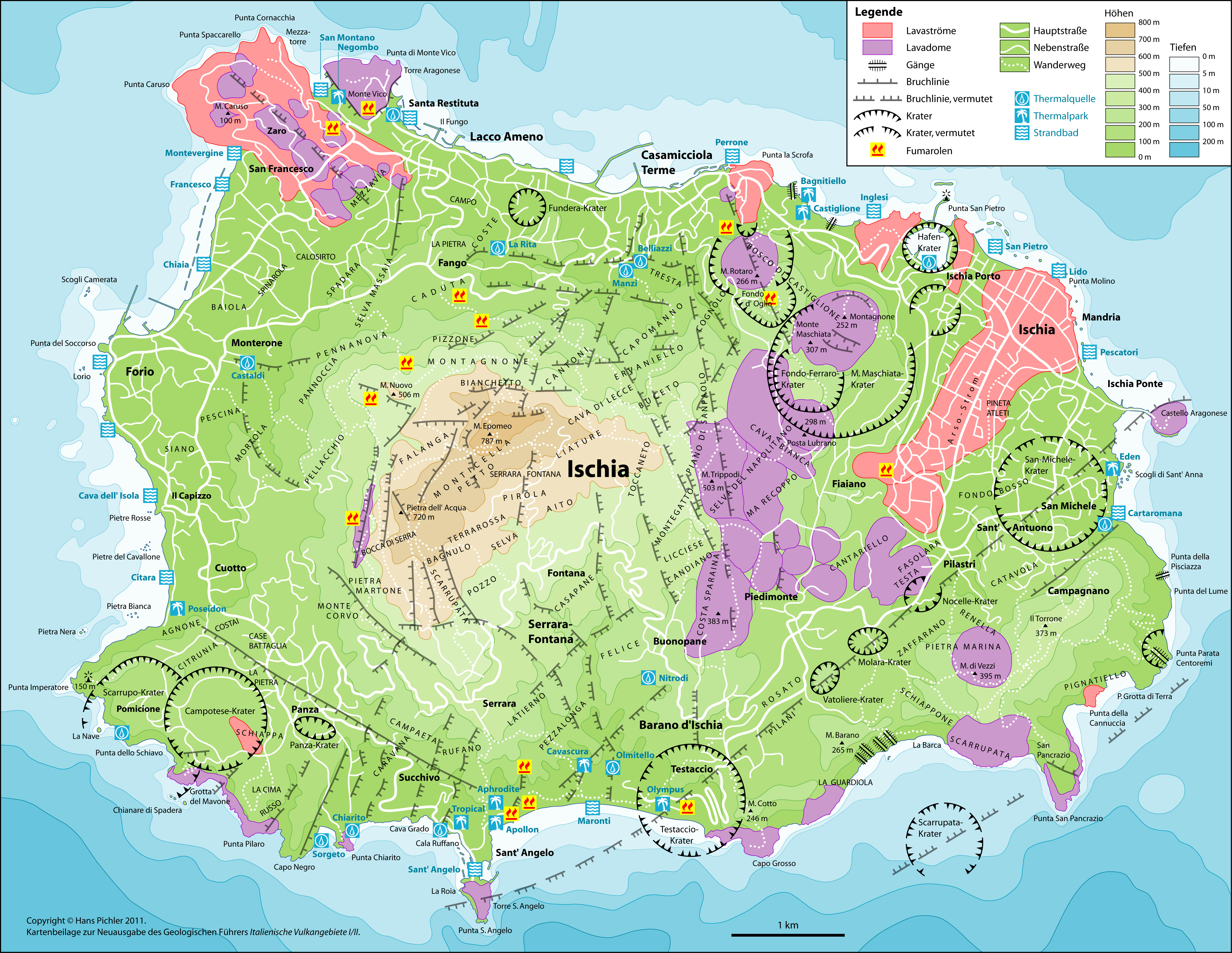 Geologische Karte der Insel Ischia
